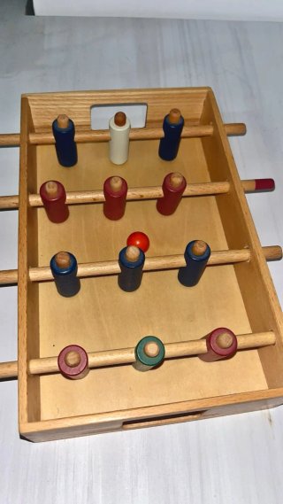 Mini Futbolín artesanía de Madera