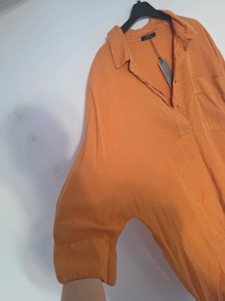 Vestido camisero naranja
