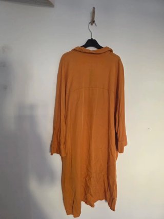 Vestido camisero naranja