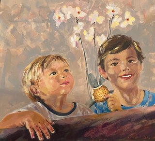 Acrílico Retrato Infantil 40x50 cm
