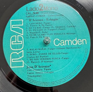 D'Arienzo Echague LP Tango