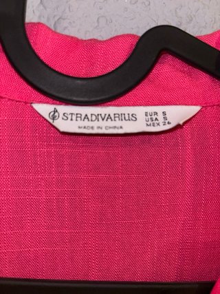 Camisa rosa manga corta
