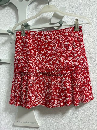 Falda pantalón corta estampada