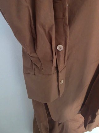 Vestido camisero marrón talla única