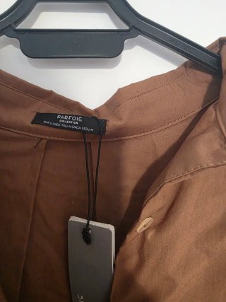 Vestido camisero marrón talla única