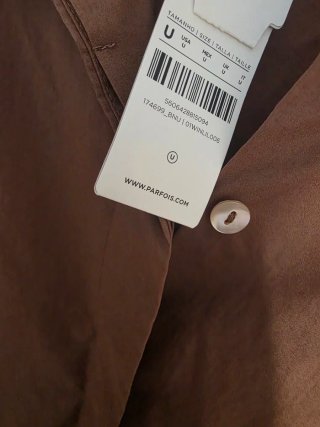 Vestido camisero marrón talla única