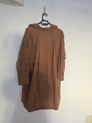 Vestido camisero marrón talla única