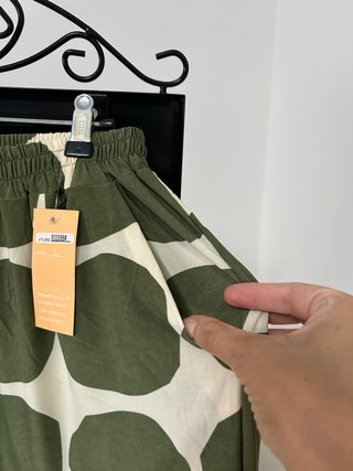 Pantalones verdes y blancos talla única