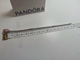 Pulsera Pandora 17cm Corazón Pave Rose Gold