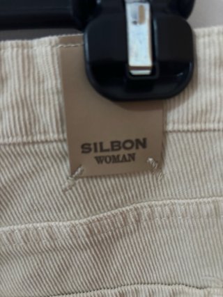 Pantalón de pana Silbon beige T.36