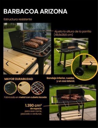 Barbacoa Arizona Metal y Madera