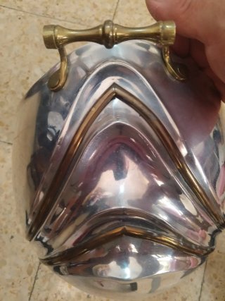Cubeta champanera antigua metal