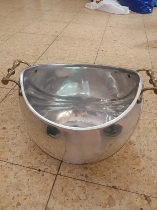Cubeta champanera antigua metal