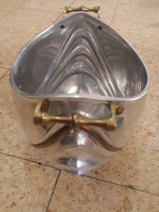 Cubeta champanera antigua metal