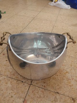 Cubeta champanera antigua metal