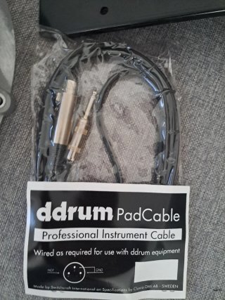 ddrum Trigger Pad 12" con soporte y cable original