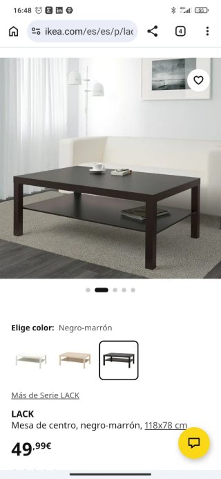 Mesa de centro Ikea negra