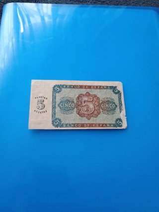 Billete 5 Pesetas Banco de España Burgos 1938