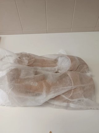 Sandalias Shein tacón tobillo beige talla 40