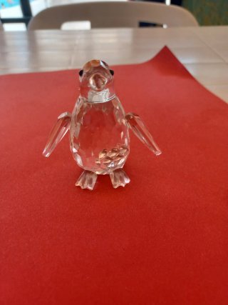 Figurita Pingüino Cristal Transparente