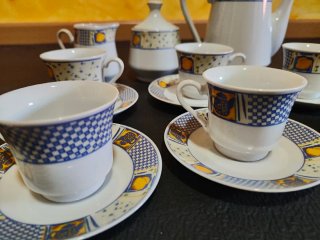 Juego 6 Tazas Café/Té Porcelana
