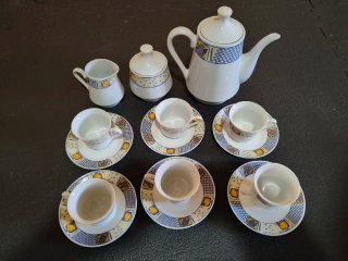 Juego 6 Tazas Café/Té Porcelana