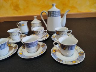 Juego 6 Tazas Café/Té Porcelana