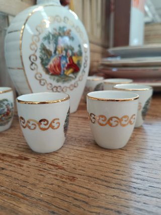 Juego de licor porcelana Santa Clara