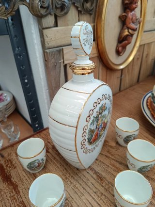 Juego de licor porcelana Santa Clara