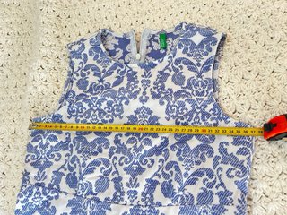 Vestido Benetton azul y blanco