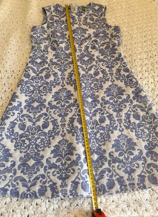 Vestido Benetton azul y blanco