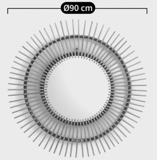 Espejo Redondo Ratán con forma de sol La Redoute