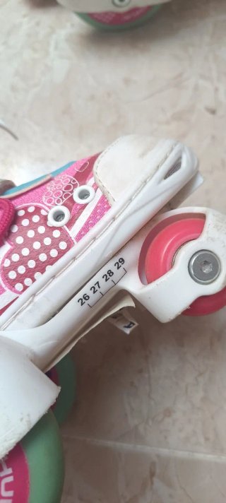 Patines HUDORA 3 ruedas rosa y azul