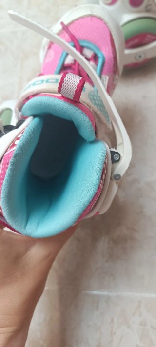 Patines HUDORA 3 ruedas rosa y azul