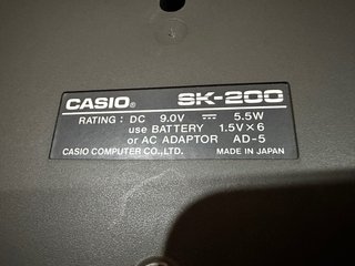 Tastiere Casio SK-200 Vintage con campionamento