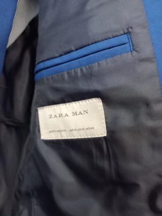 Traje Zara Man Azul Talla S
