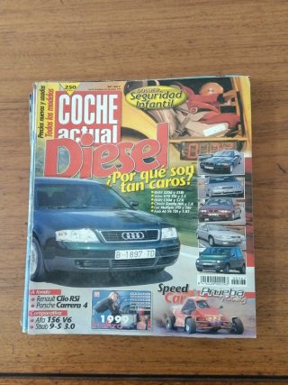 Vendo cinco revistas antiguas de Coche actual