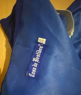 Vestido fiesta azul palabra de honor