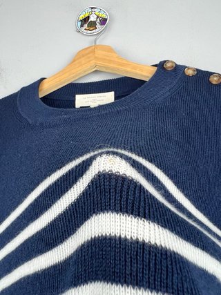 Jersey Sézane rayas azul y blanco