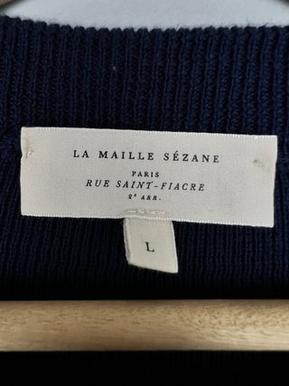 Jersey Sézane rayas azul y blanco
