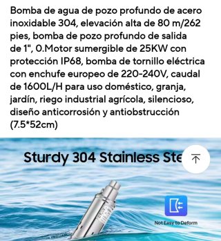 Bomba de agua para pozo