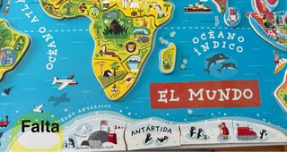 Puzzle Magnético Mapa del Mundo Madera