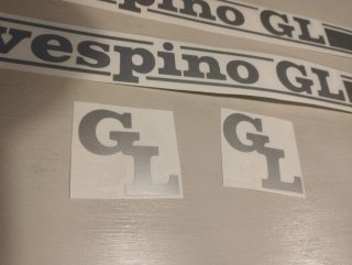 Adhesivos Vespino GL Plateados
