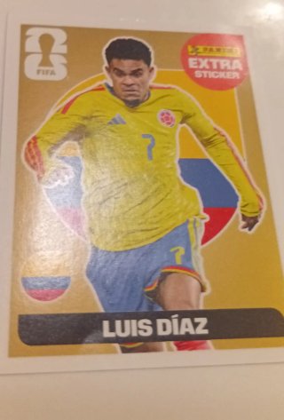 Cromo Panini Extra Luis Díaz Colombia