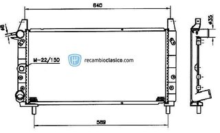 Radiador  refrigeración FIAT Uno diesel a partir 1987