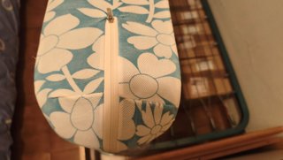 Funda Cama Individual Flores Azul/Blanco