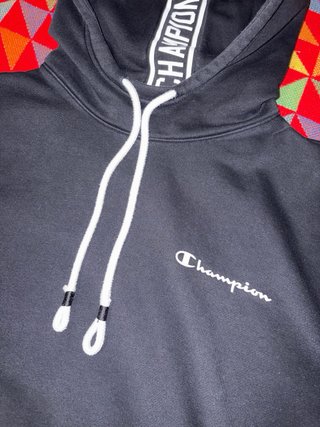Sudadera Champion Negra con Capucha Talla L