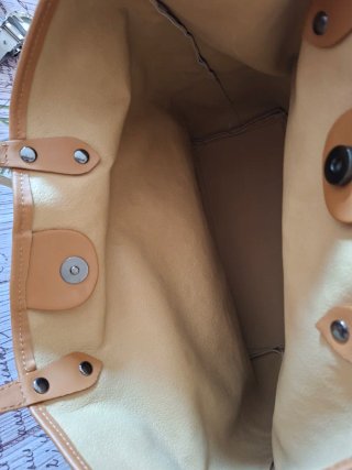 Bolso KM beige y marrón