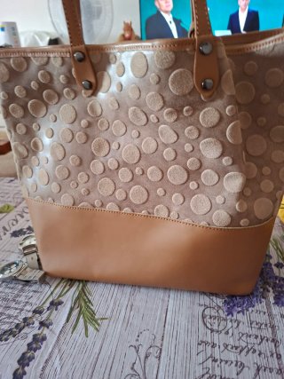 Bolso KM beige y marrón