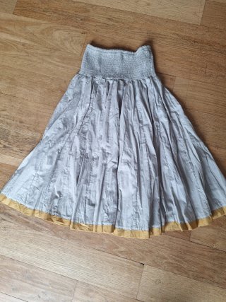 Falda Natura Talla M/38/10 Gris mostaza